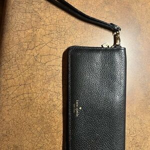 Kate Spade Black Textured Wristlet